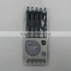 Promotional Black Ink Ballpen Platic Retractable Pen thumbnail-1