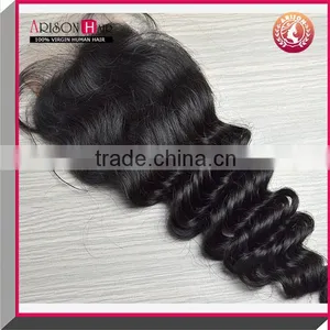Cheap Wholesale Deep Wave Virgin Brazilian Hair Lace Closure thumbnail-4