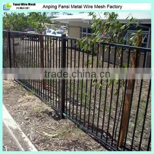 Rails 2400 Long Flat Top Steel Security Residential Fence thumbnail-1