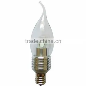 Wholesale High Quality Dimmable 3w Indoor Tail Candle Led Bulb Light B15 B22 E12 E14 E17 E27 thumbnail-1