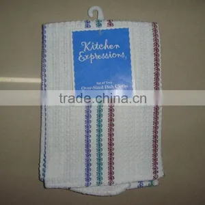 Cheap 100% Cotton Waffle Stripe Tea Towel 010 thumbnail-1