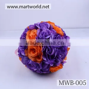 Mix Color Wedding Artificial Flower Ball;Wholesale Artificial Rose Weding Flower Ball Wedding Decoration(MWB-005) thumbnail-1