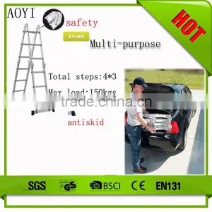 YK EN131 Hot Selling Factory Direct Supplier Household Aluminium Folding Step Ladders on Sale thumbnail-1