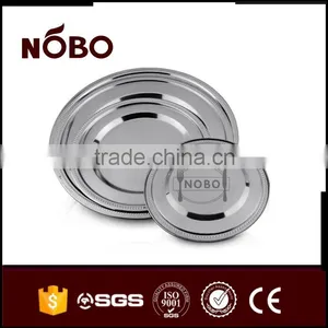 Stainless Steel Round Pudding Plate Circle Tray thumbnail-2