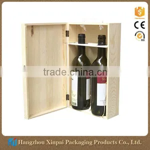 Luxury Packaging Pine 2 Bottle Wooden Wine Box thumbnail-1
