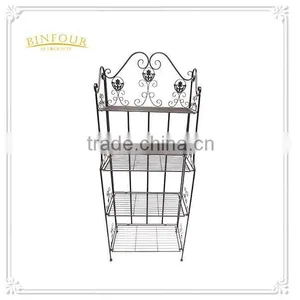 New 4 Layer Metal Planter Holder Display Shelf Wrought Iron Flower Pot Stand thumbnail-1