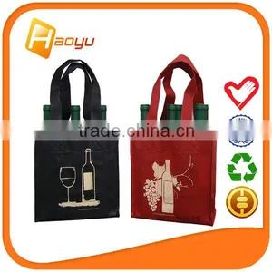 Eco-friendly Non Woven Wine Bottle Bag for 6 Bottle Made in China thumbnail-1