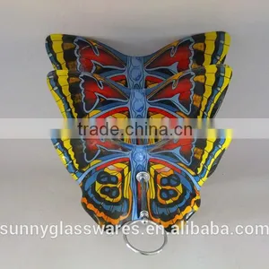Creative Style Butterfly Blue Glass Plate of Three Layers thumbnail-1
