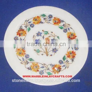 White Marble Inlay Plaque thumbnail-1