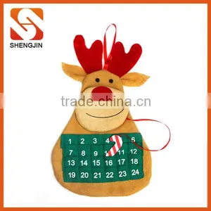 SJ-6859 Custom Felt Christmas Advent Calendar,Handmade Tree Shape Hangging Calendar thumbnail-6