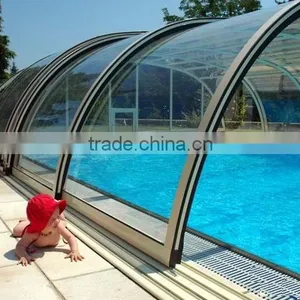 50 Mircon UV Coated Plastic Polycarbonate Sheet For Swim Pool Cover thumbnail-1