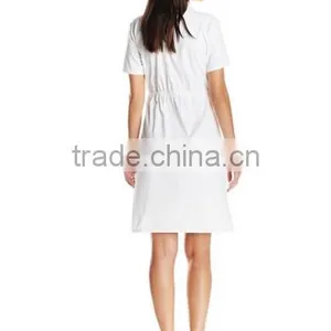 OEM Women's Button Front Dress Nurse Fashionable Nurse Uniform Designs thumbnail-2