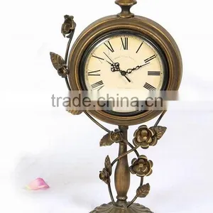Handmade Antique Brass Table Clock for Decoration thumbnail-1