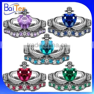 Wholesale All Kinds Fashion 925 Sterling Silver Claddagh Ring thumbnail-3