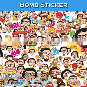 HD-043 Fast Shipment Stretchable New Design Bomb Color Car Sticker thumbnail-1