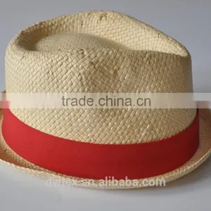 High Quality Red Band 100% Paper Straw Forage Hat thumbnail-4