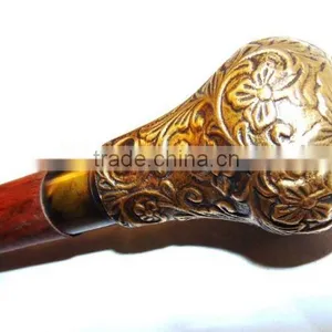 ANTIQUE BRASS DESIGNER WALKING CANES-HOME DECOR WALKING CANES-DESIGNER WALKING CANES Wk1172 thumbnail-3