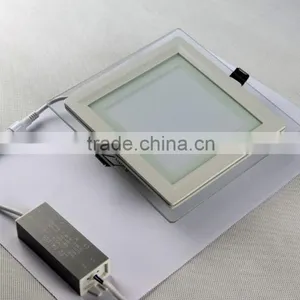 Hot Sale Wholesale Square Glass LED Panel Ceiling Mount Light 12W thumbnail-3
