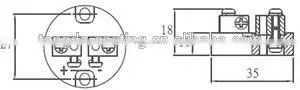 Thermocouple Terminal BlockS-2P-B Ceramic thumbnail-2