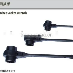 High Quality 40#cr Steel One Head Ratchet Socket Wrench Spanner With DIN Standard and Die Forged thumbnail-1