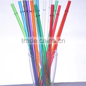 Plastic Drinking Straw With Stripe and Little Ring thumbnail-3