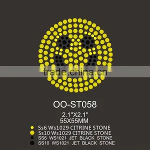 Hot Sale Yellow Smiling Design Diamond Stickers thumbnail-1