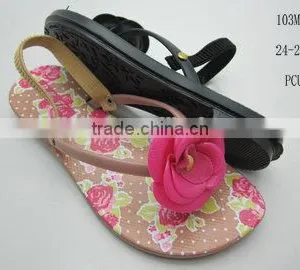 2014 Hot Selling and Fashion PCU Kids Flipflops With Various Colors thumbnail-4