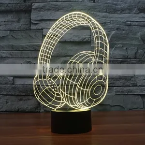 Novelty Lighting Fashionable Table Lamp Touch Switch 3D LED Night Light Acrylic Colorful Gradient Atmosphere Lamp With USB Line thumbnail-6