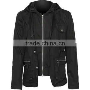 Jacket With Skull Buttons and Removable Hood thumbnail-1