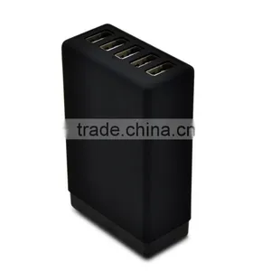 UV Paint 5V4.1A 5 Port Multiple USB Intelligent Charger Multi Travel Power Adapter for USB-Charged Devices(Black) thumbnail-5