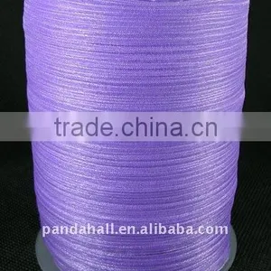 Organza Ribbon, Stringing Materials, Purple, 6mm Wide, 500yd/roll(RS6MMY063) thumbnail-1