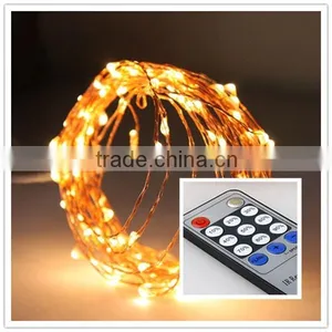 Warm White String Led Christmas Lights With Remote thumbnail-3