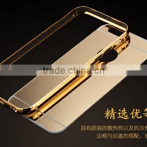 Gold Luxury for Iphone 6/5/5s/5cAluminum Metal Case Acrylic Back Aluminum Bumper thumbnail-4