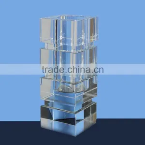 Wholesale Clear Square Crystal Glass Vase thumbnail-2