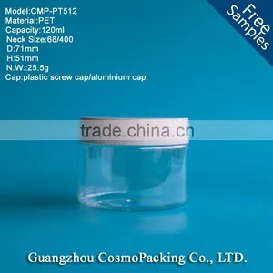 4 OZ Clear PET Plastic Jar Containers for Cream thumbnail-1