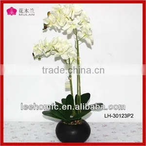 Potted Flowers Crafts Silk Orchid Artificial Fabric Flowers thumbnail-5
