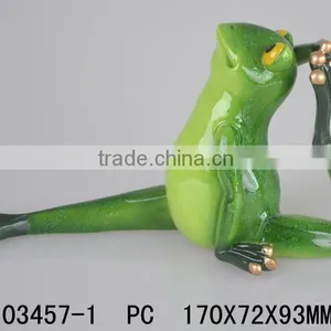 Statue Frog Home Decor Yoga Resin thumbnail-5