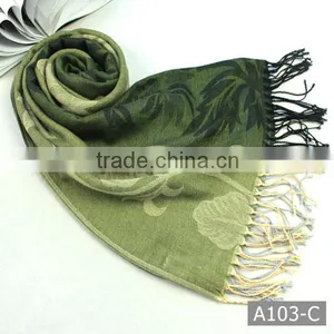 A103 Hot Sell Delicate Multicolor Leopard Polyester Jacquard Scarf thumbnail-1