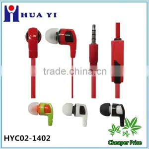 Guangzhou Huayi Electronic Factory Supply Cheap Price In-ear Plastic Earphones With Mic thumbnail-1