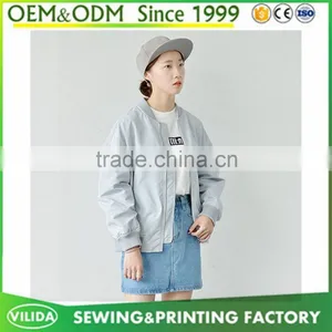 New Arrival High Quality Long Sleeve Baseball Uniform Style Girl Overcoat Jacket thumbnail-3