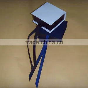 Decorative Rigid Cardboard Jewellery Packaging Box With Satin Ribbon Small Luxury Gift Jewellery Box With Lid thumbnail-3