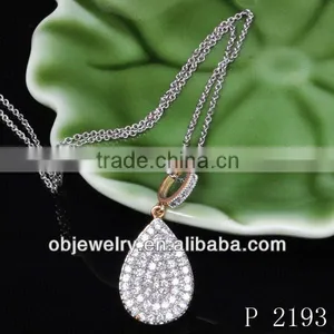 Crystal Necklace Pendant /White Gold Necklace Jewelry Wholesale /Necklace Chain thumbnail-1
