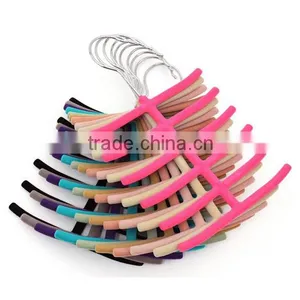Velvet Hanger Collection Tie Hangers,Flocked Belt Rack thumbnail-1