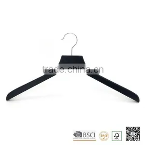 High Quality Black Wood Shirt Hanger, Shirt Hanger, Wood Shirt Hanger, Flat Shirt Wooden Hanger thumbnail-1