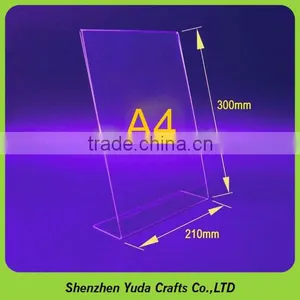 Acrylic A4 Paper Sign Poster Holder Clear Two Sides A5 Acrylic Sign Holder thumbnail-3