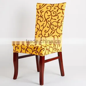 China Wholesale Plain Dye Polyester Lycra Elastic Print Party Meeting Chair Cover thumbnail-1