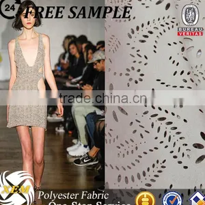Fashion Fabric 2016 Perforated Suede Fabric Microfiber for Dress thumbnail-1