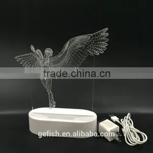3D Optical Illusion Led Night Light Lamp thumbnail-4