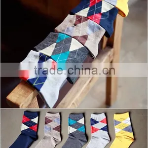 Grid Business Men Socks Wholesale thumbnail-1
