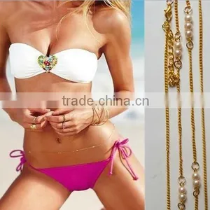 Fashion Sexy Pearl Body Chain Belly Chain thumbnail-1